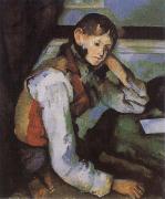 Boy in a Red Waistcoat Paul Cezanne